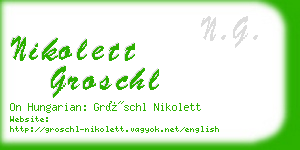 nikolett groschl business card